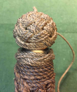 A rope covered cork