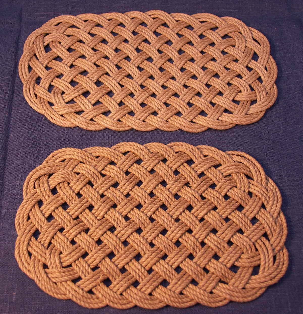 Two oval rugs 